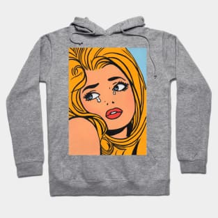 Pop Art crying girl 4 T-Shirt Hoodie